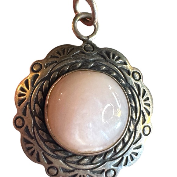 CAROLYN POLLACK RELIOS 925 Silver Vintage Mother Of Pearl Pendant - Picture 2 of 3